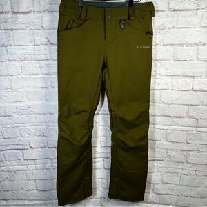 Volcom Species Stretch Slim Pant Snowboarding Pants Olive Size Small Women's